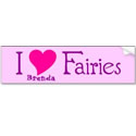 I Love Fairies bumber sticker custom